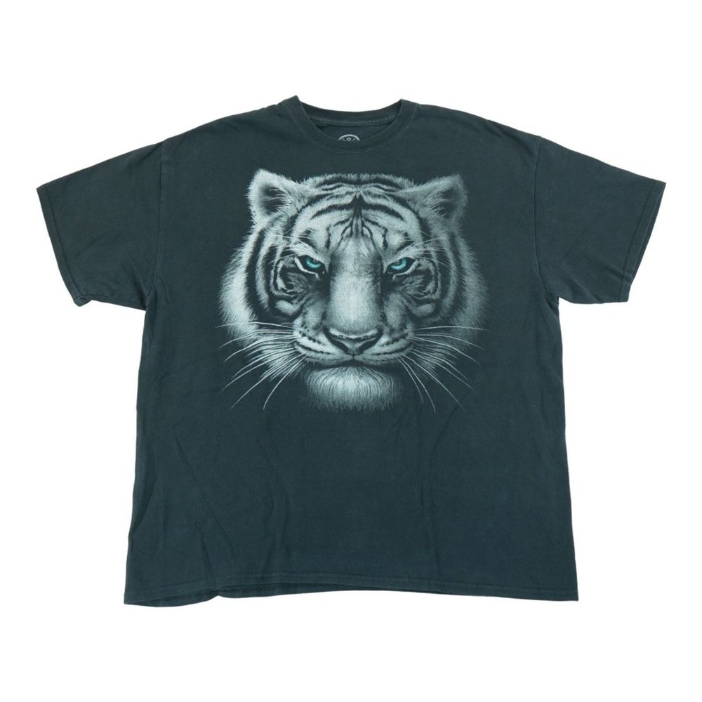 DOM Men's Tiger Graphic‎ Short Sleeve T-shirt 100% Cotton Black Size XL